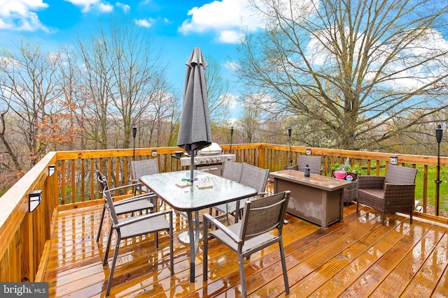11 Solar Dr, New Providence, PA 17560 - wooden deck featuring outdoor dining area