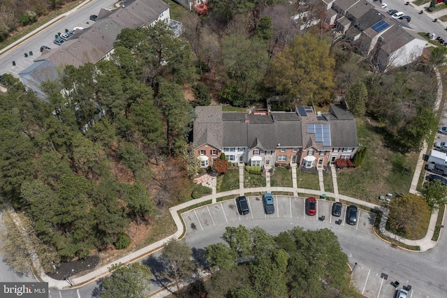 bird's eye view with a residential view