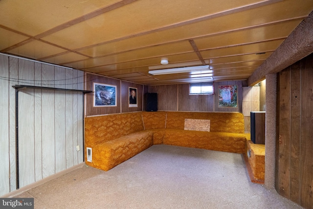 139 Kimport Ave, Boalsburg, PA 16827 - basement with wooden walls and carpet floors