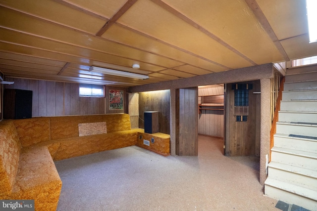 139 Kimport Ave, Boalsburg, PA 16827 - below grade area with stairs and wood walls