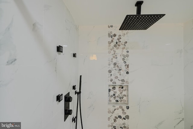 room details featuring tiled shower