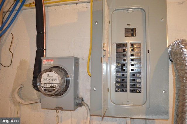 utility room with electric panel
