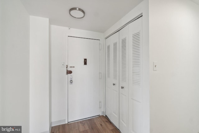 interior space featuring wood finished floors