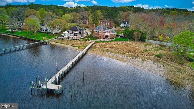 712 Riverside Pines Ct, Salisbury, MD 21801 - drone / aerial view of a nearby body of water and a forest