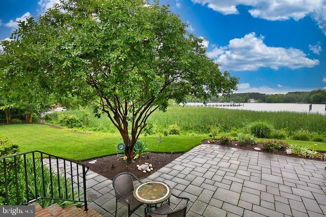 712 Riverside Pines Ct, Salisbury, MD 21801 - view of patio featuring a water view