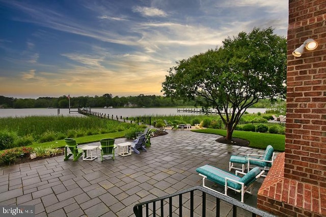 712 Riverside Pines Ct, Salisbury, MD 21801 - view of patio featuring a water view