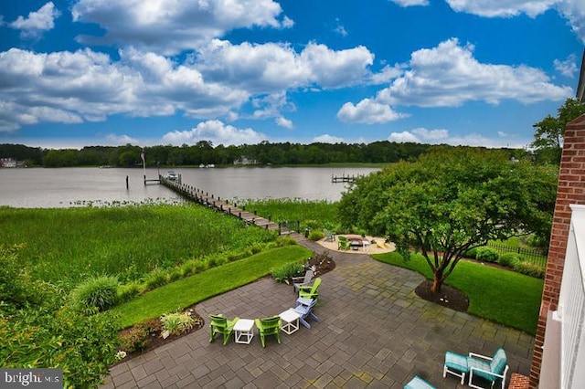 712 Riverside Pines Ct, Salisbury, MD 21801 - water view with a fire pit