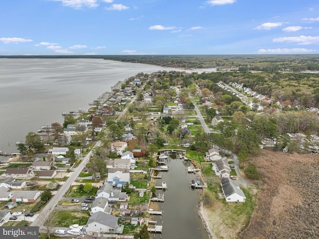 204 Canal St, Grasonville, MD 21638 - drone / aerial view with a water view and a residential view