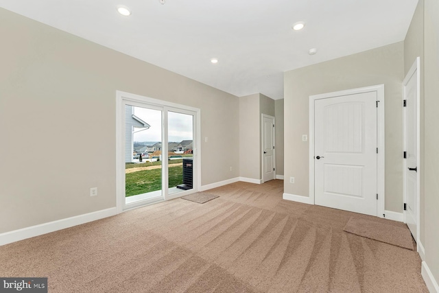 514 Bartholomew Dr, Waynesboro, PA 17268 - interior space with carpet flooring, baseboards, and recessed lighting