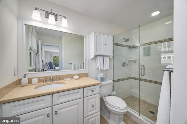1082-E Long Beach Blvd, Long Beach Township, NJ 08008 - full bath featuring a stall shower, vanity, and toilet