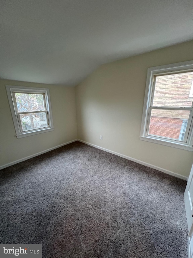 808 Division Ave NE, Washington, DC 20019 - additional living space featuring a healthy amount of sunlight, baseboards, vaulted ceiling, and carpet floors