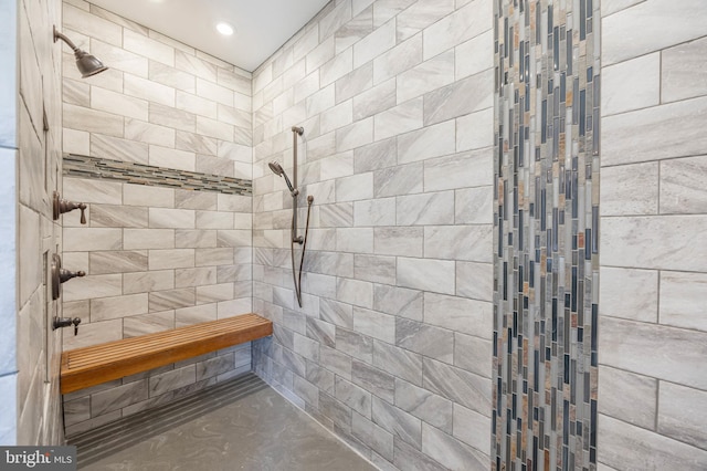 648 Green Valley Way, Sykesville, MD 21784 - bathroom featuring recessed lighting and tiled shower