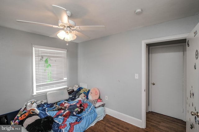 205 Polk Ave, Front Royal, VA 22630 - bedroom featuring wood finished floors, ceiling fan, and baseboards