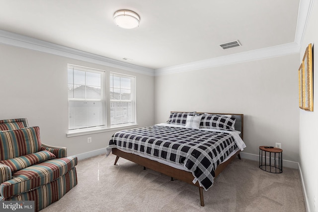 12435 Sea Oaks Ln Unit 3, Berlin, MD 21811 - carpeted bedroom featuring ornamental molding, baseboards, and visible vents