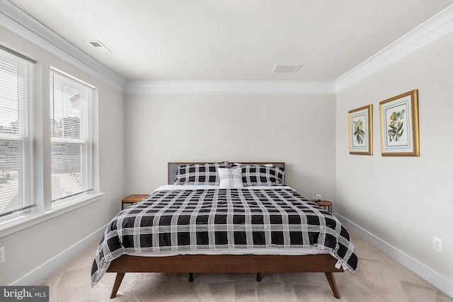 12435 Sea Oaks Ln Unit 3, Berlin, MD 21811 - carpeted bedroom featuring crown molding, visible vents, and baseboards