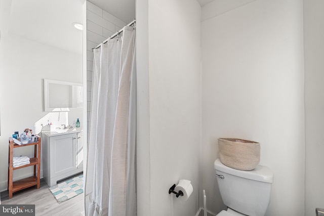 1529 E Berks St, Philadelphia, PA 19125 - bathroom with toilet, wood finished floors, and a shower with shower curtain