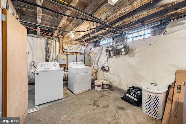 1529 E Berks St, Philadelphia, PA 19125 - basement with independent washer and dryer and electric panel