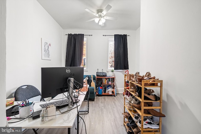 1529 E Berks St, Philadelphia, PA 19125 - office featuring wood finished floors and ceiling fan