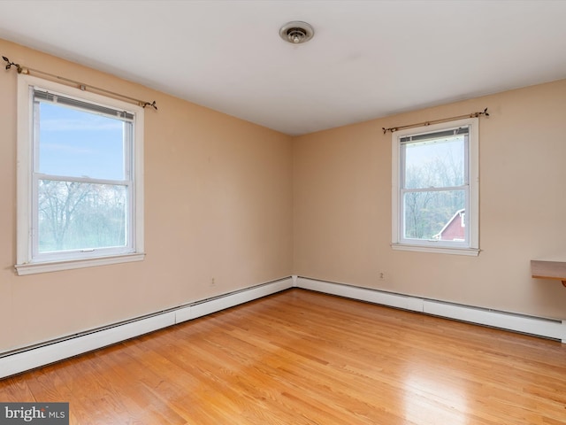 7147 Ohio Ave, Hanover, MD 21076 - unfurnished room with visible vents, light wood-style flooring, and baseboard heating