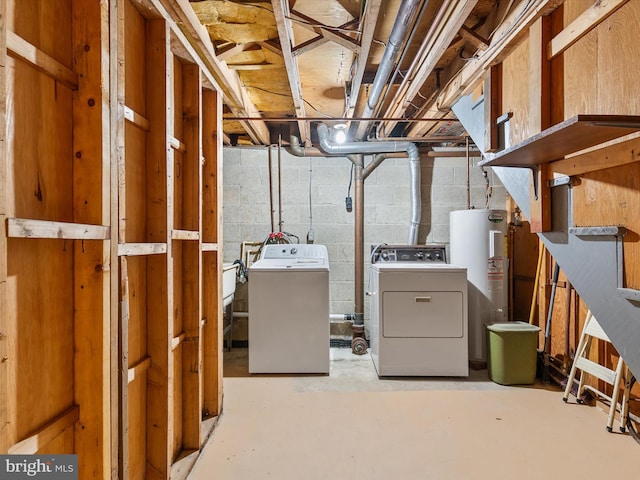 7147 Ohio Ave, Hanover, MD 21076 - unfinished below grade area with washer and clothes dryer and water heater