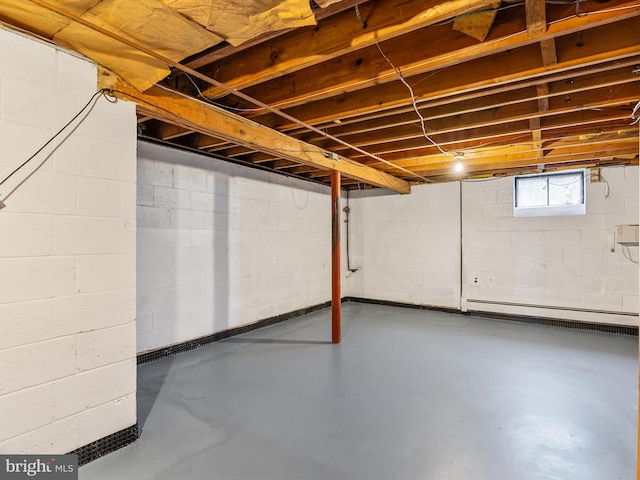 7147 Ohio Ave, Hanover, MD 21076 - below grade area featuring a baseboard heating unit