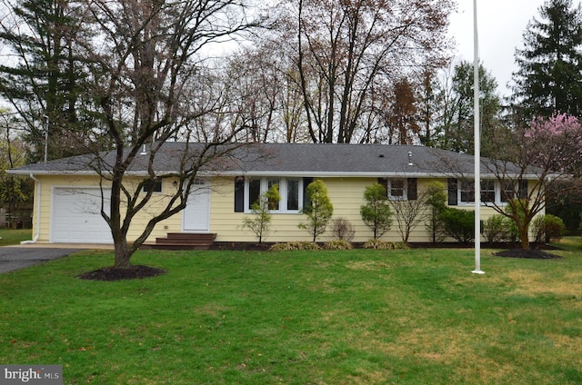 49 Wallace Rd, Princeton Junction, NJ 08550 - ranch-style house featuring a front yard, entry steps, a garage, and driveway