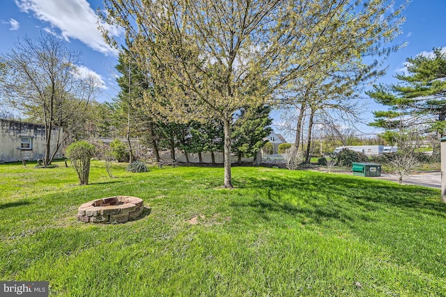 1233 Kahler Ave, Rosedale, MD 21237 - view of yard with a fire pit