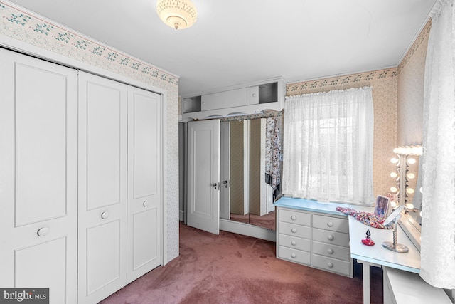 28 Ambler Rd, Cherry Hill, NJ 08002 - bedroom featuring a closet, wallpapered walls, and carpet floors