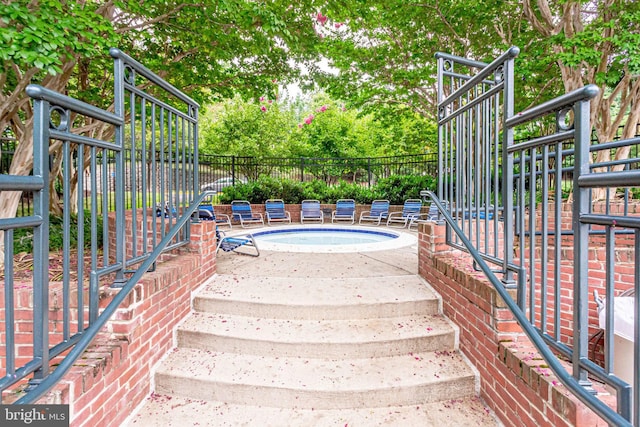 4024 Werthers Ct, Fairfax, VA 22030 - exterior space with fence and a hot tub