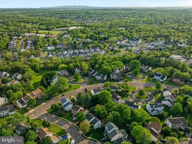 bird's eye view with a residential view