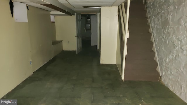 2215 Mount Holly St, Baltimore, MD 21216 - finished below grade area featuring stairway