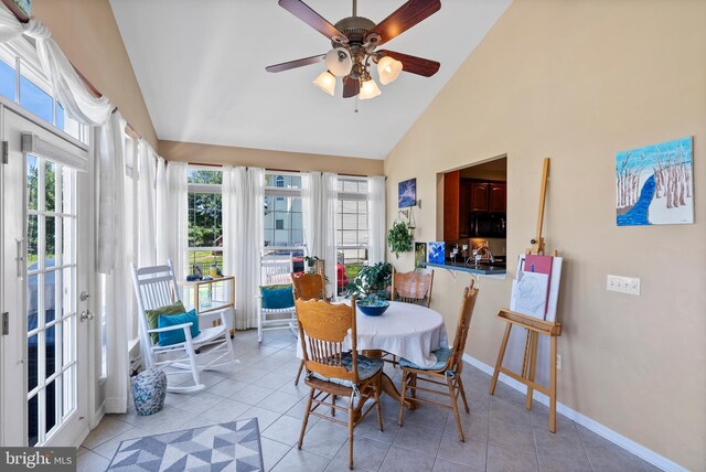 158 Mccormick Dr, Port Deposit, MD 21904 - sunroom featuring french doors and lofted ceiling