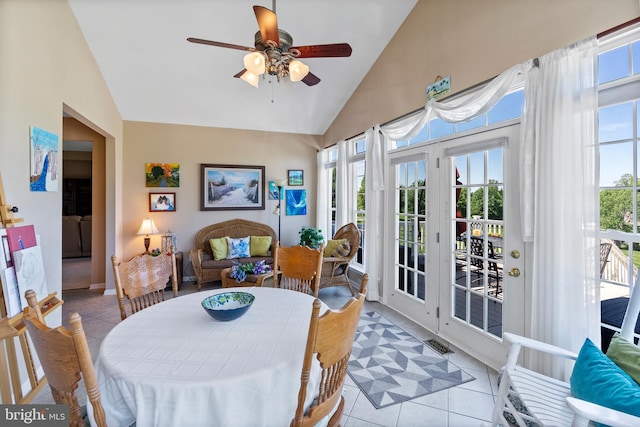 158 Mccormick Dr, Port Deposit, MD 21904 - sunroom / solarium featuring vaulted ceiling, french doors, and plenty of natural light