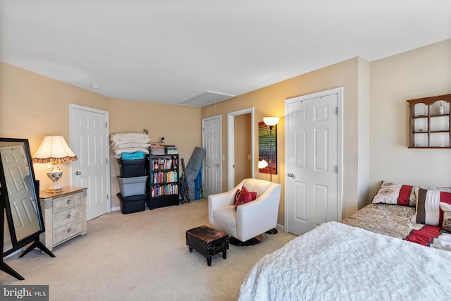 158 Mccormick Dr, Port Deposit, MD 21904 - bedroom with attic access, light colored carpet, and baseboards