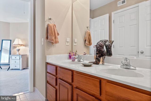 158 Mccormick Dr, Port Deposit, MD 21904 - bathroom featuring tile patterned floors and double vanity
