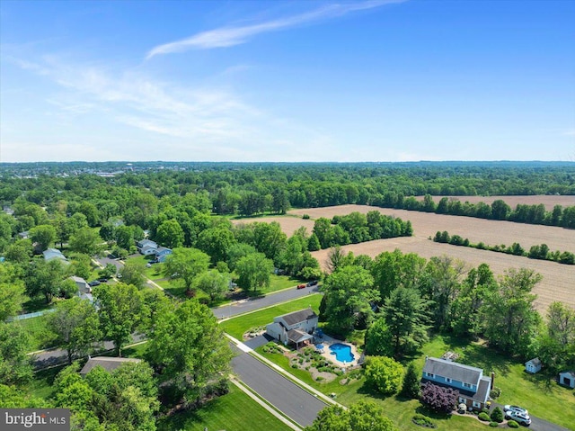 overview of rural landscape with a pool area
