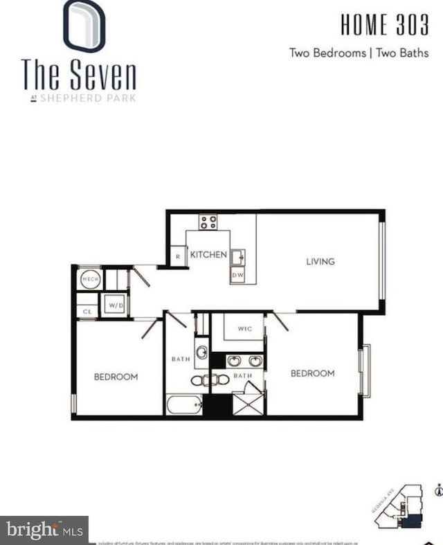 7700 Georgia Ave NW Unit 303, Washington, DC 20012 - floor plan