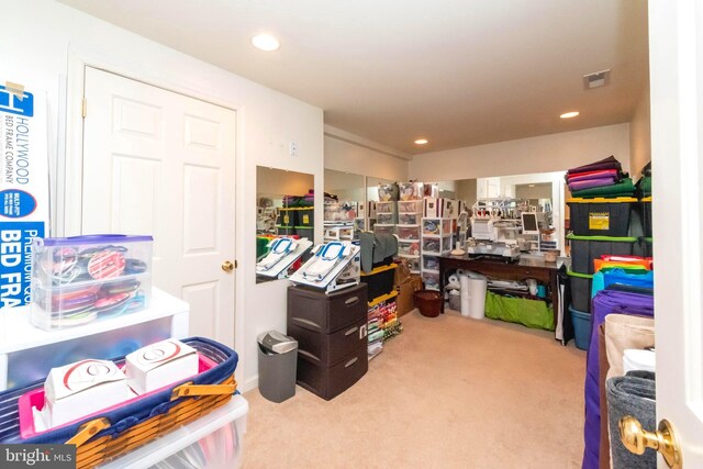37 Blossom Wood Ct, Stafford, VA 22554 - carpeted office space with visible vents and recessed lighting