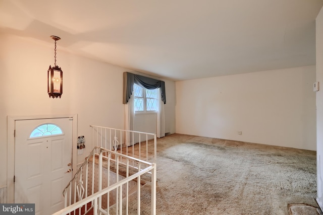 view of carpeted entryway