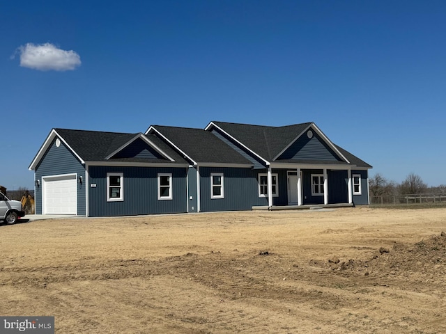 309 Gun Club Rd, Stephenson, VA 22656 - view of front of home featuring a garage and covered porch