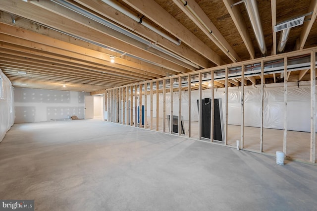 309 Gun Club Rd, Stephenson, VA 22656 - unfinished basement with visible vents