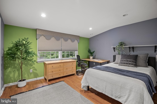21 Robin Rd, Moorestown, NJ 08057 - bedroom featuring wood finished floors, recessed lighting, baseboards, and lofted ceiling