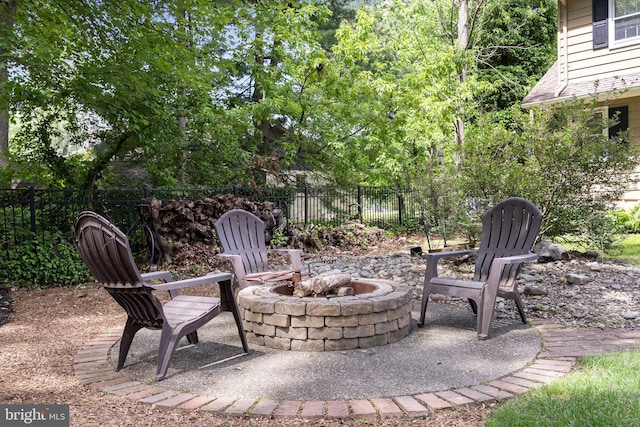 21 Robin Rd, Moorestown, NJ 08057 - view of patio with a fire pit