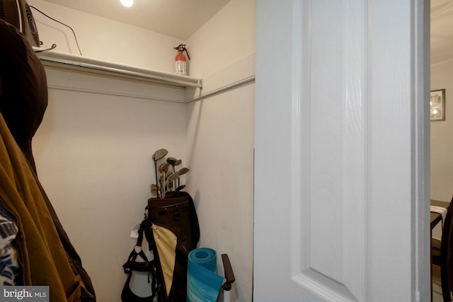 view of walk in closet