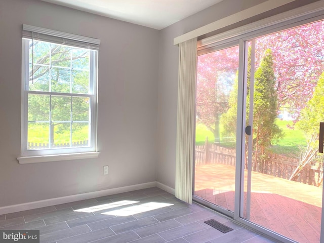 97 Kirkwood Dr, Newtown, PA 18940 - interior space with baseboards, visible vents, and wood finish floors