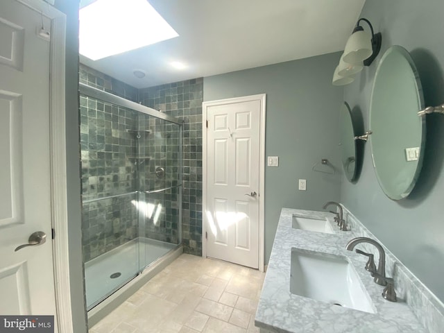 97 Kirkwood Dr, Newtown, PA 18940 - full bath with a sink, a shower stall, and double vanity