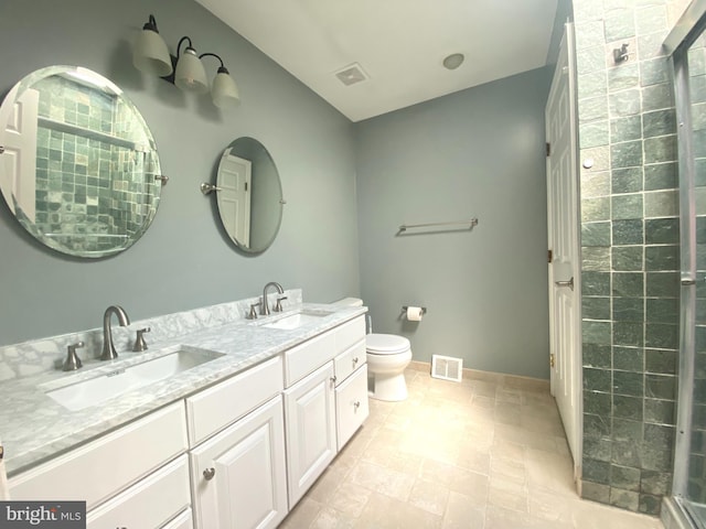 97 Kirkwood Dr, Newtown, PA 18940 - bathroom with toilet, a sink, and visible vents