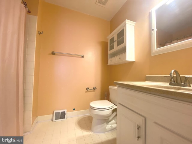 97 Kirkwood Dr, Newtown, PA 18940 - full bath featuring tile patterned floors, visible vents, vanity, and toilet
