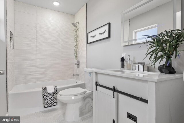 1217 Chestnut St, Burlington, NJ 08016 - bathroom featuring toilet, bathing tub / shower combination, and vanity