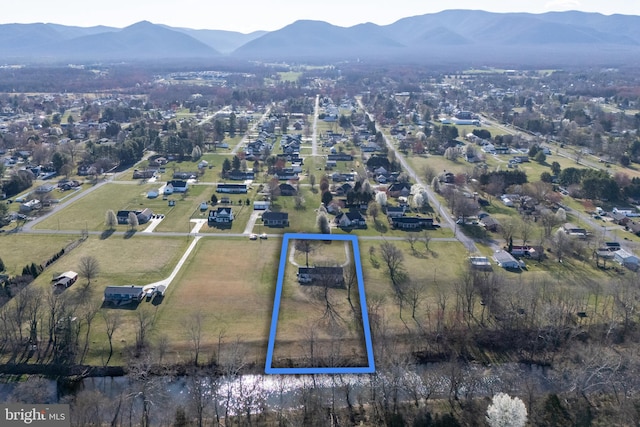 901 Riverside Ave, Grottoes, VA 24441 - drone / aerial view featuring a mountain view